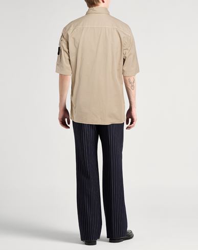 Man Shirt Sand Size M Cotton, Elastane