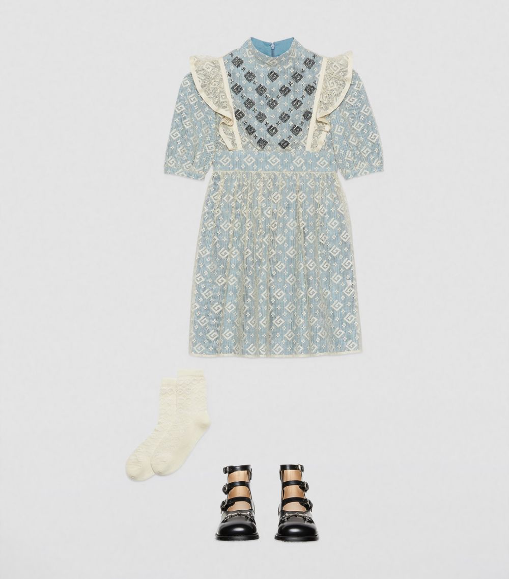 Kids Embellished Square G Dress