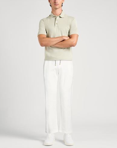Platinum Man Pants Ivory Size L Cotton, Polyamide