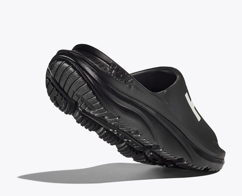 HOKA Ora Athletic Slide Shoes in Black/White