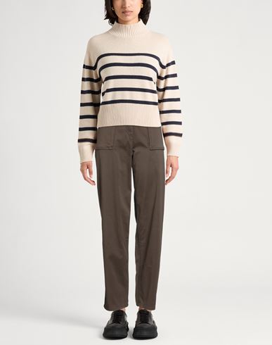 Woman Pants Khaki Size 8 Cotton, Elastane