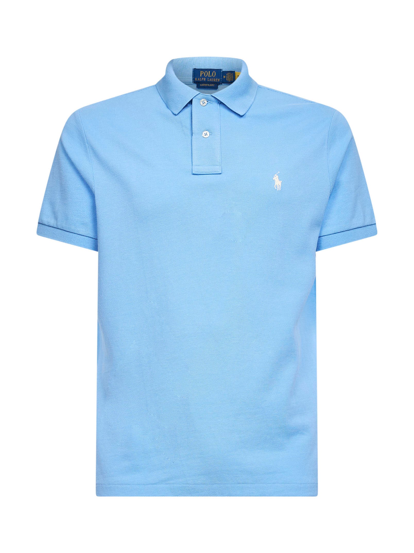 Cotton Mesh Polo Shirt — Blue