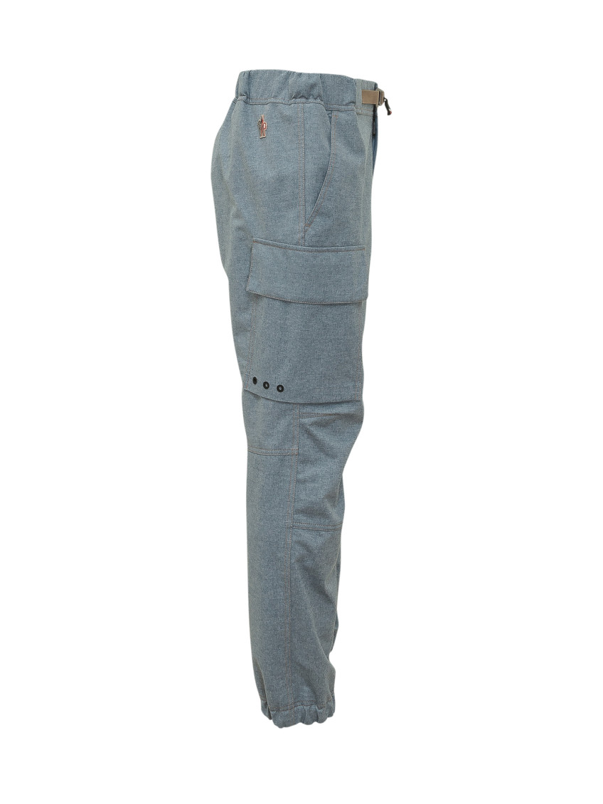 Blue Straight Cargos Pants