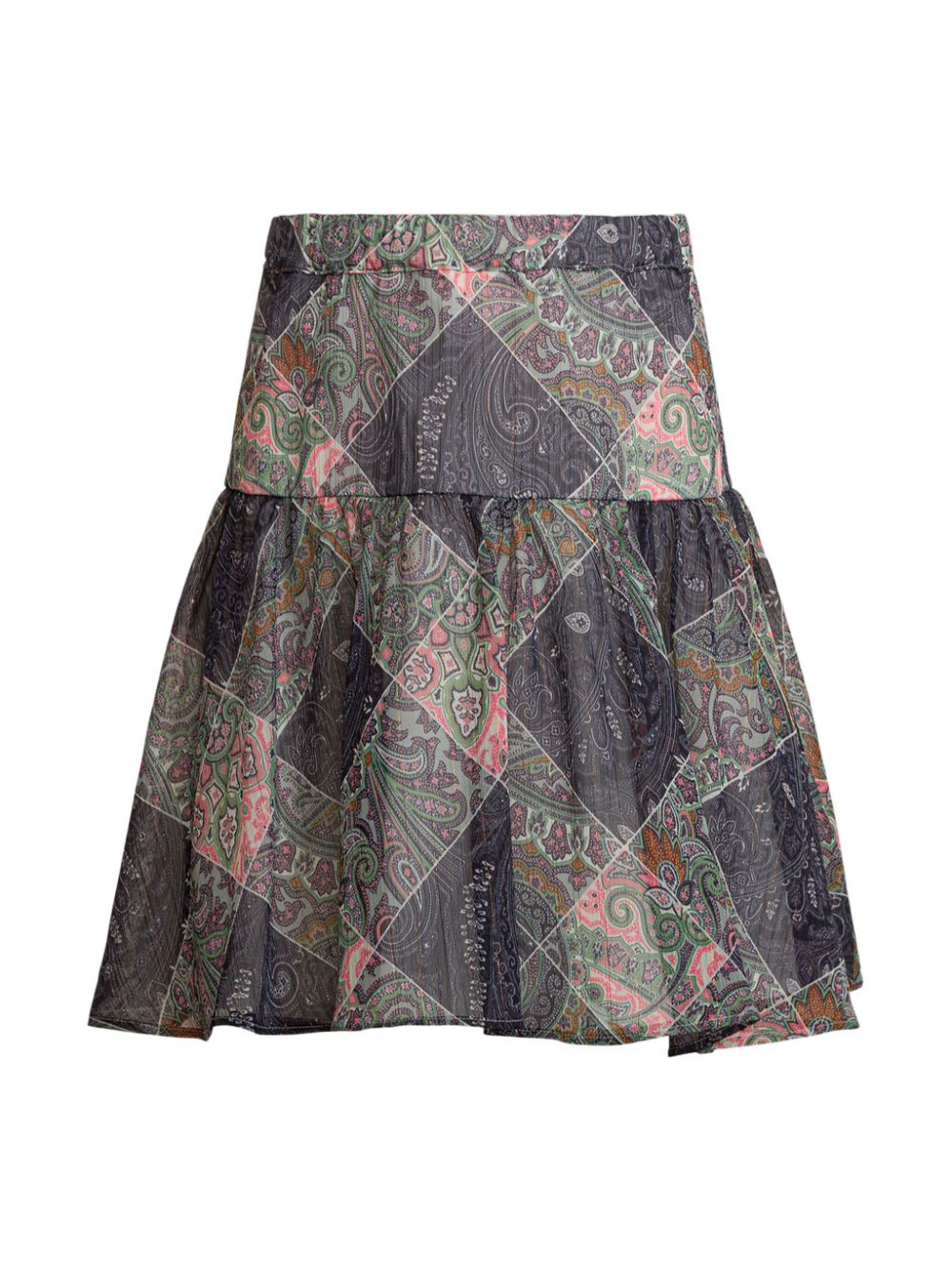 Paisley-print midi skirt - Green