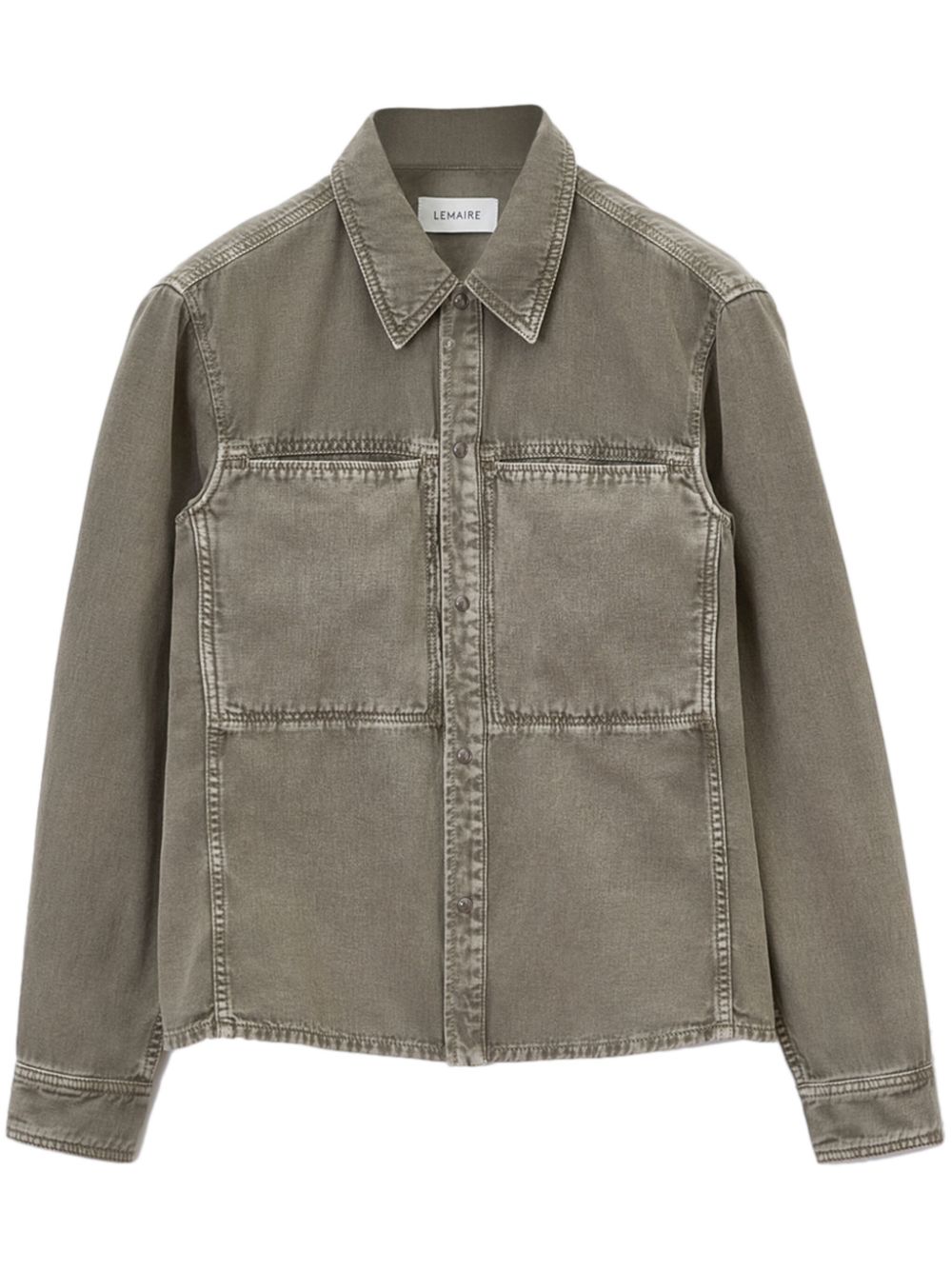 Long sleeve denim shirt - Green