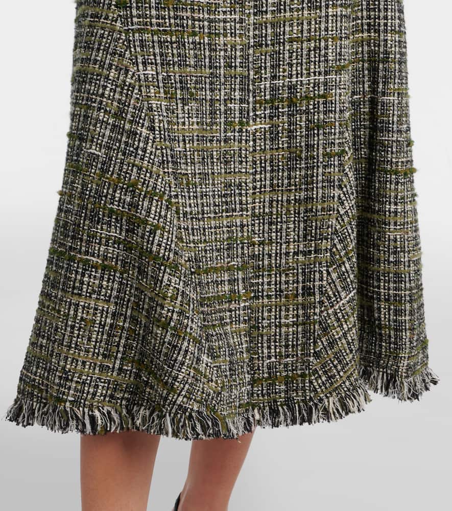 Tweed midi skirt
