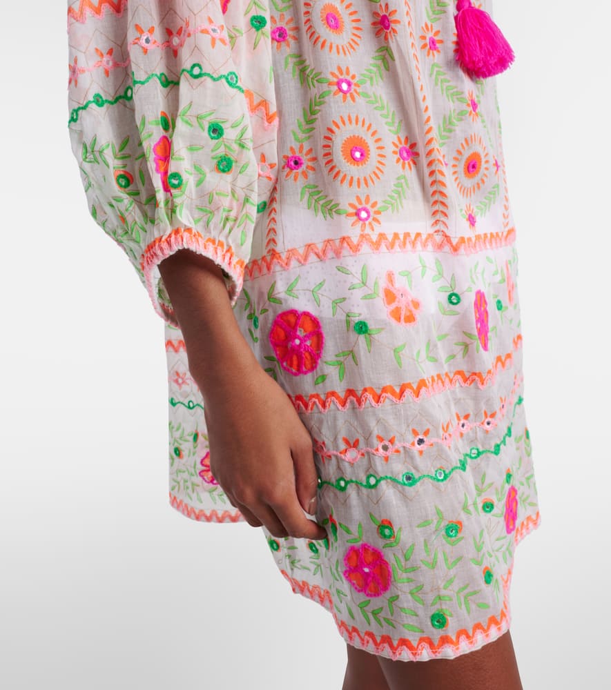 Printed cotton beach dress