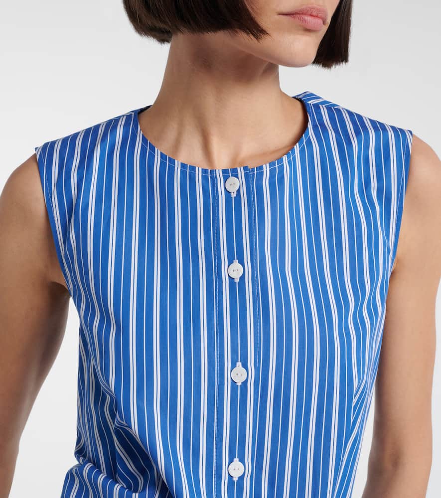 Striped cotton shirt dress