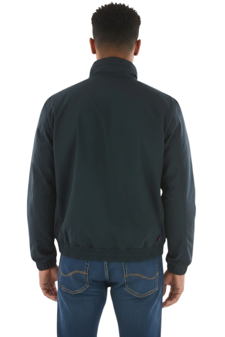 Blue Mock Collar Jacket
