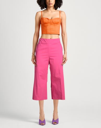 Caractère Woman Pants Fuchsia Size 10 Cotton, Elastane