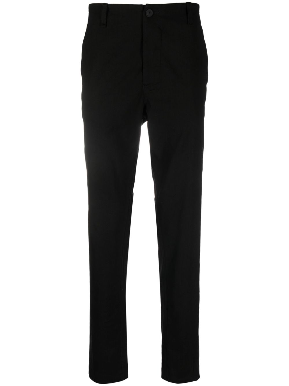 High-waisted straight-leg trousers - Black