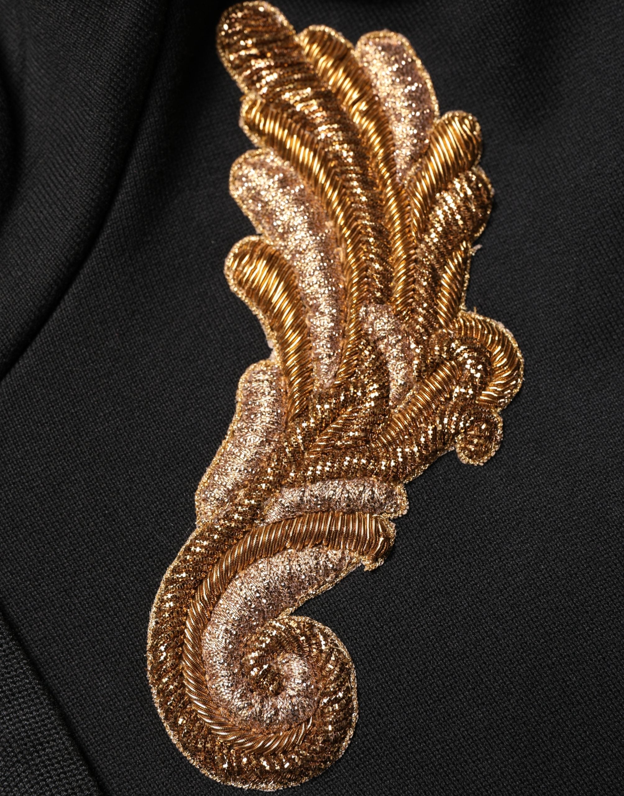 Embroidered Appliqué Sweatshirt — Black