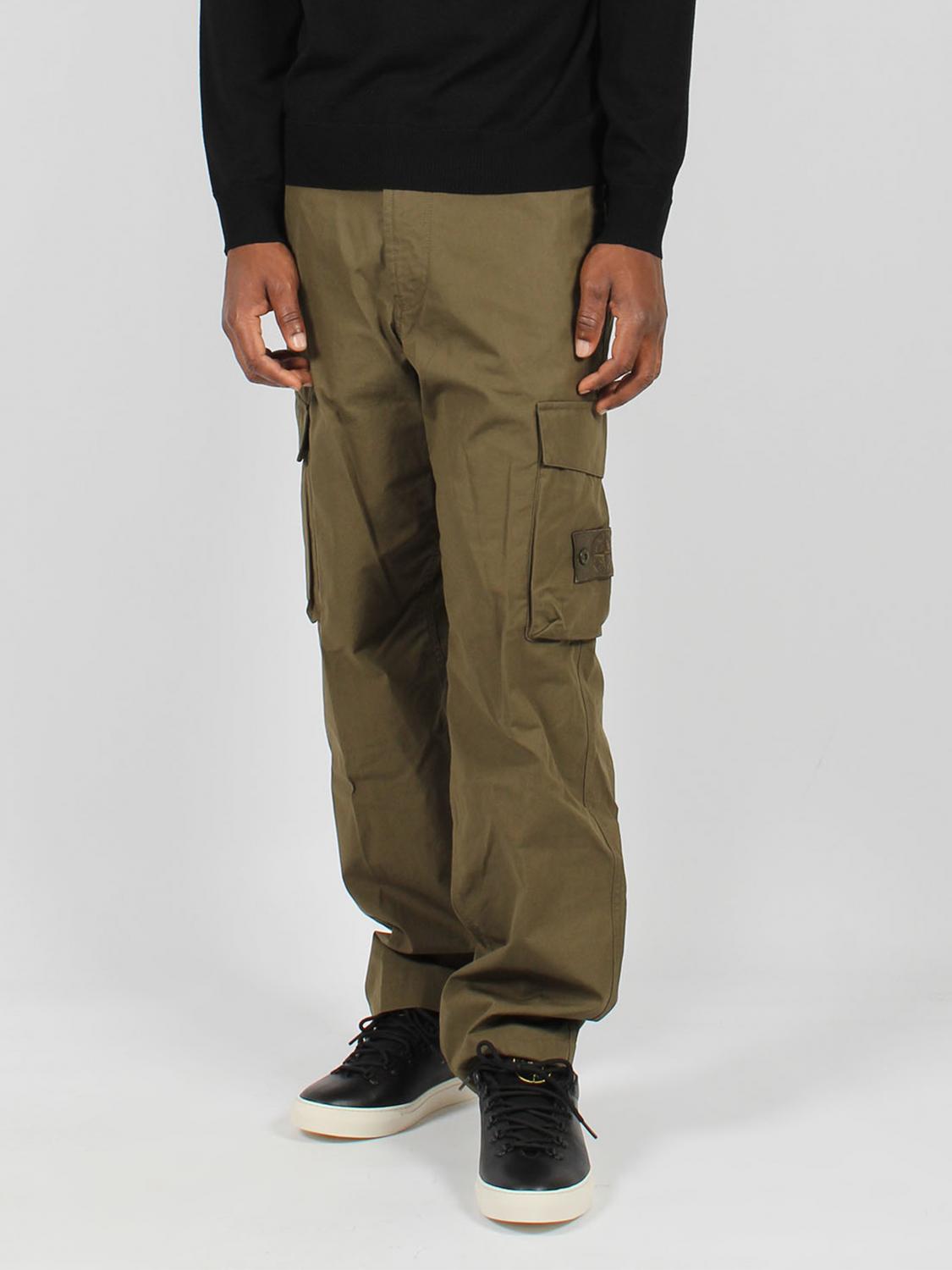 Compass-badge cargo trousers - Green