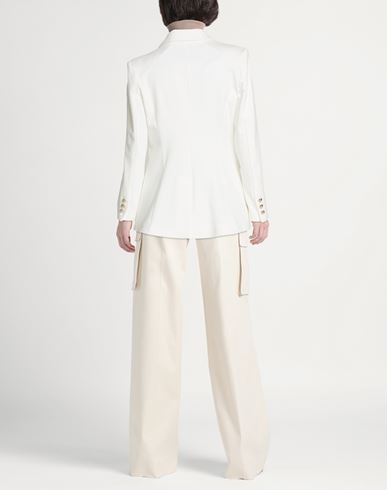 Woman Blazer White Size 6 Viscose, Nylon, Elastane