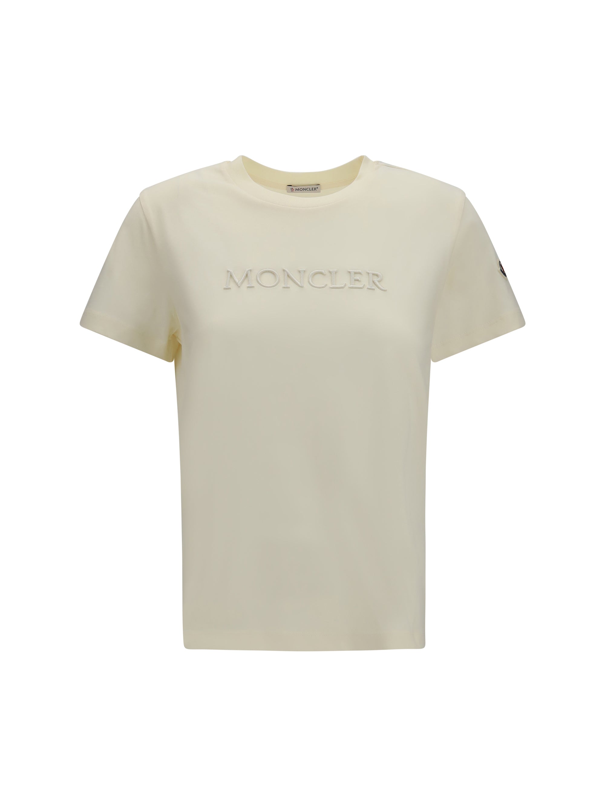 Tone-On-Tone Embroidered Logo T-Shirt — White