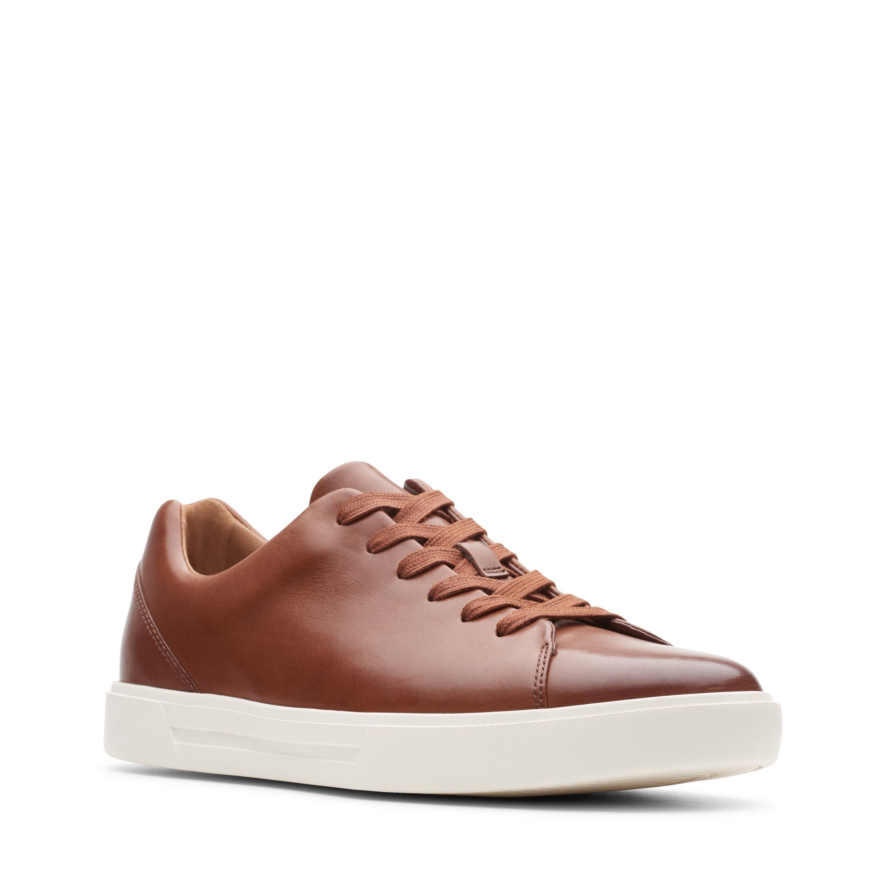 Clarks Men's Un Costa Lace British Tan Leather Trainers, Lace Up in Brown | : 10/Standard Fit