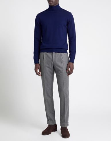 Man Turtleneck Blue Size 44 Merino Wool