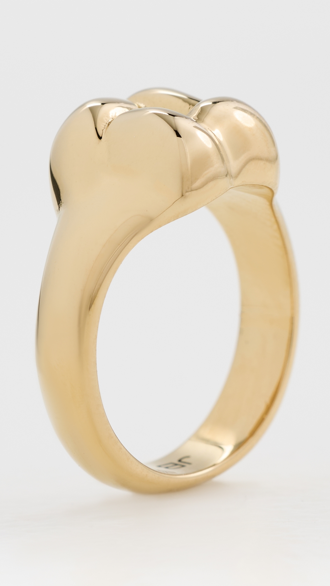 Woven Square Signet Ring High Polish Gold