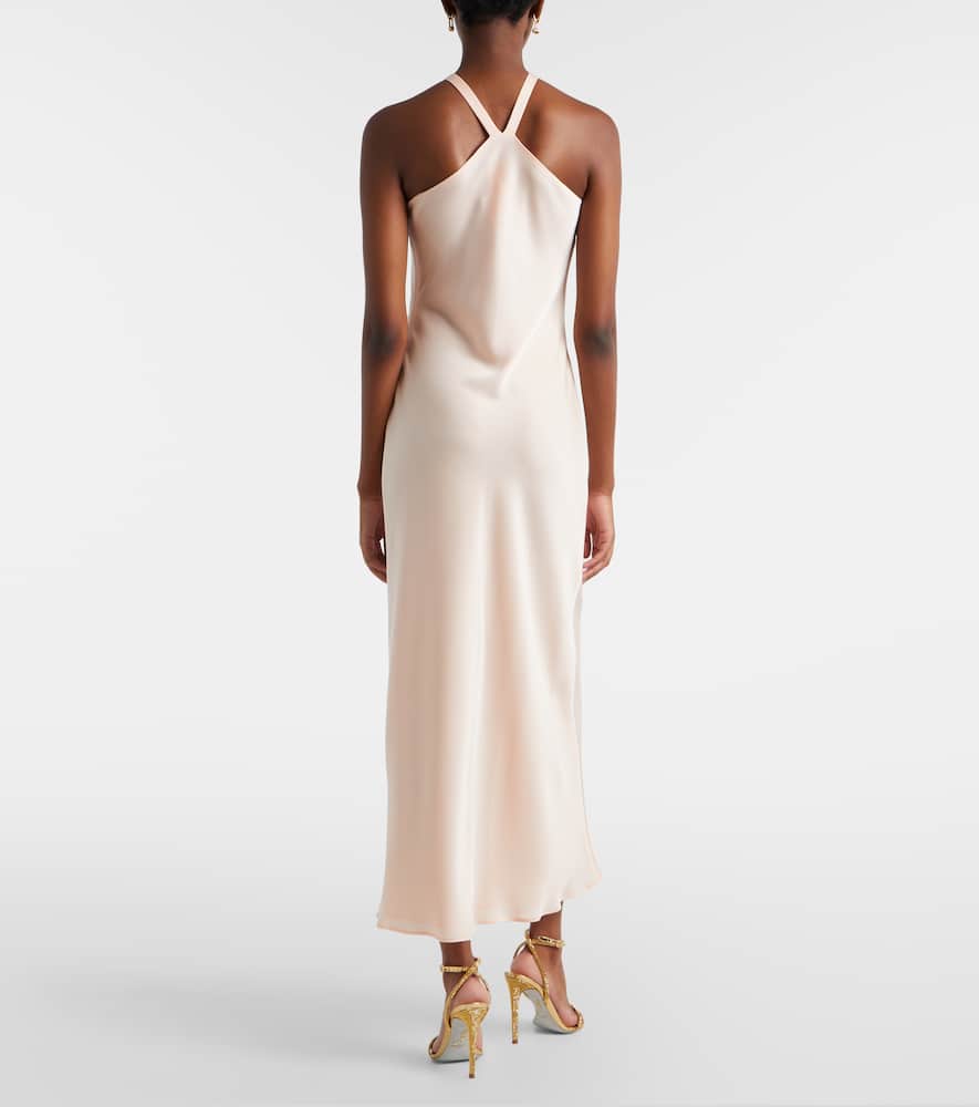 Ghiotto embellished satin slip dress