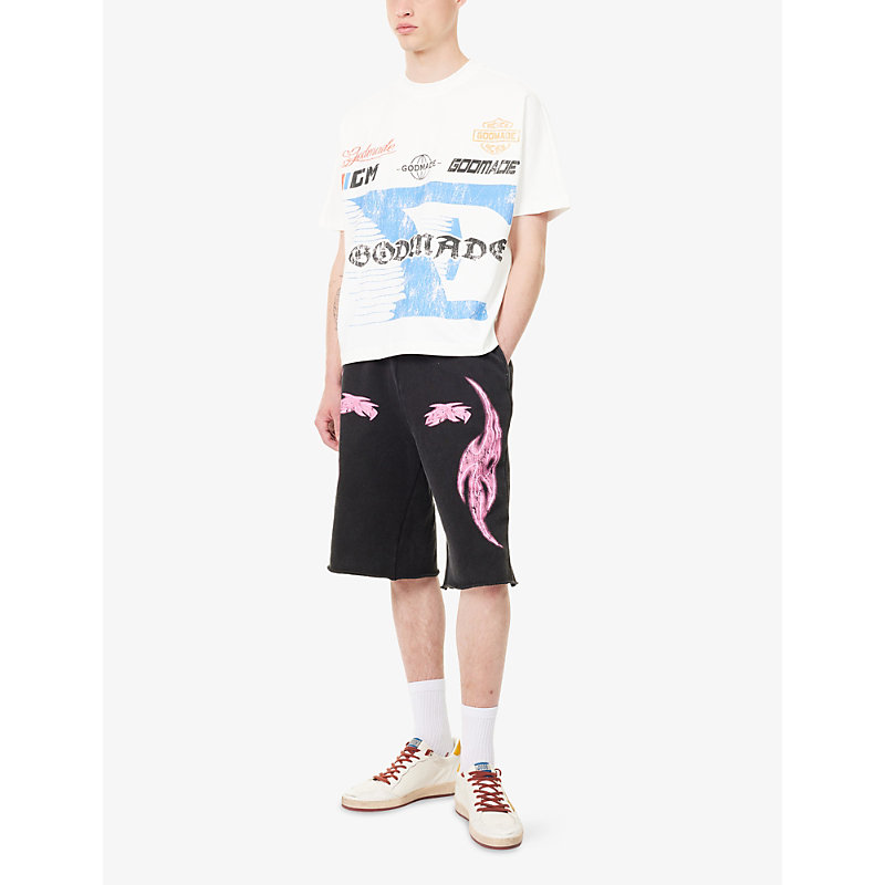 Mens Graphic-Print Cotton T-Shirt