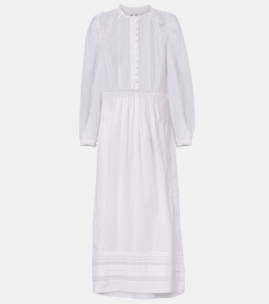 Gisela lace-trimmed cotton maxi dress
