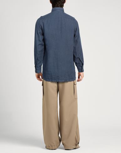 Man Shirt Slate blue Size 40 Linen