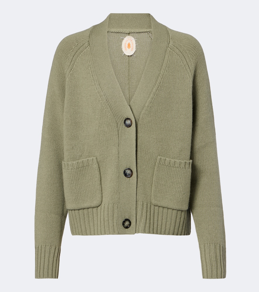 Virgin wool and cashmere cardigan