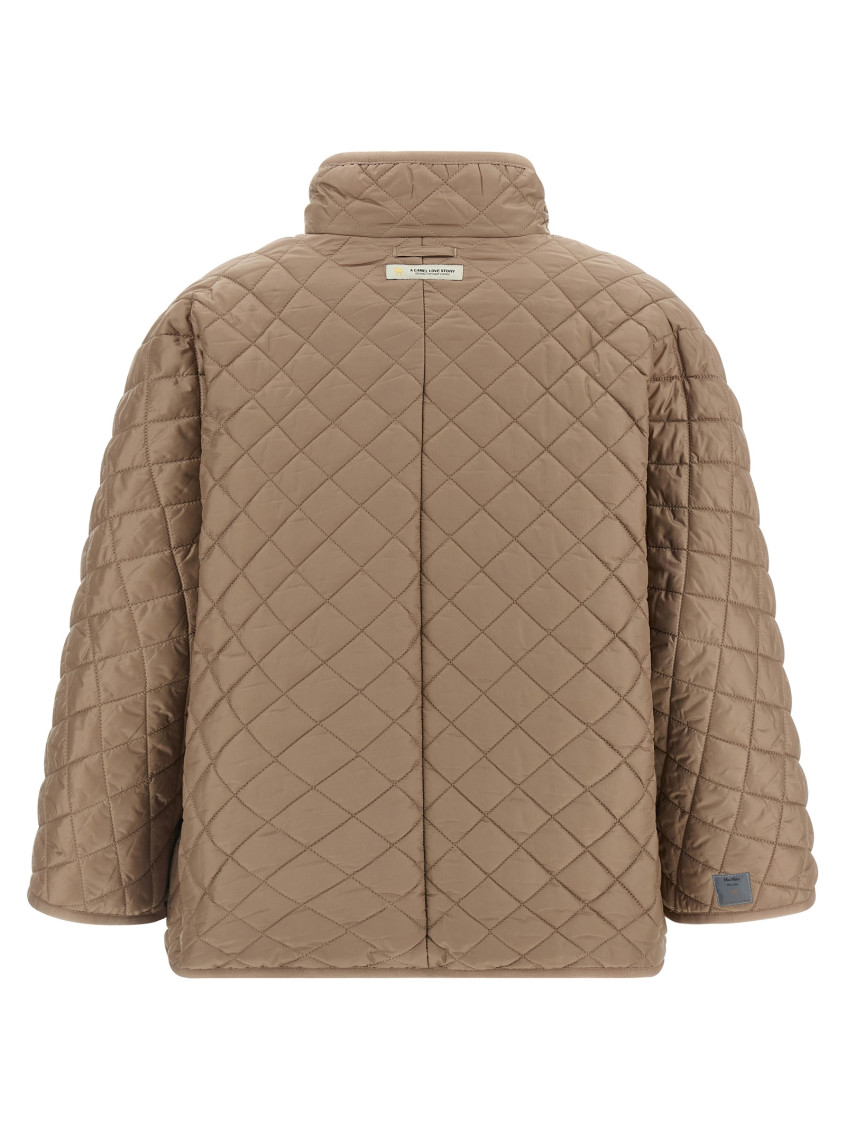 Beige Delfina Quilted Jacket