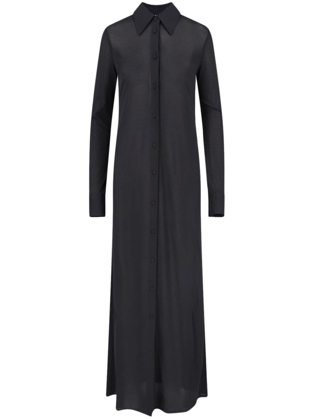 Maxi shirt dress - Black