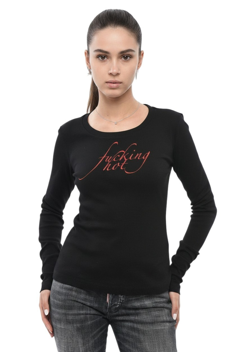 Black Graphic Crew Neck T-Shirt