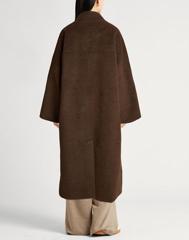 Woman Coat Brown Size M Polyester, Wool