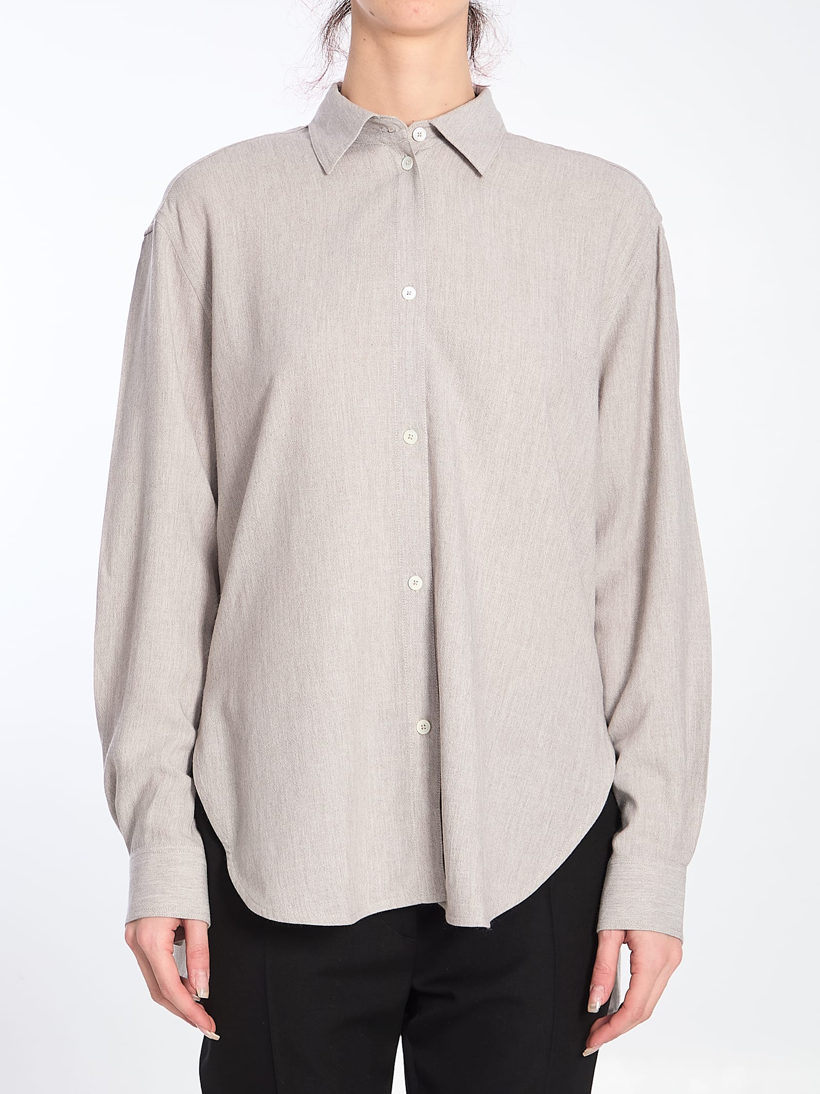 Fluid Grey Mélange Shirt