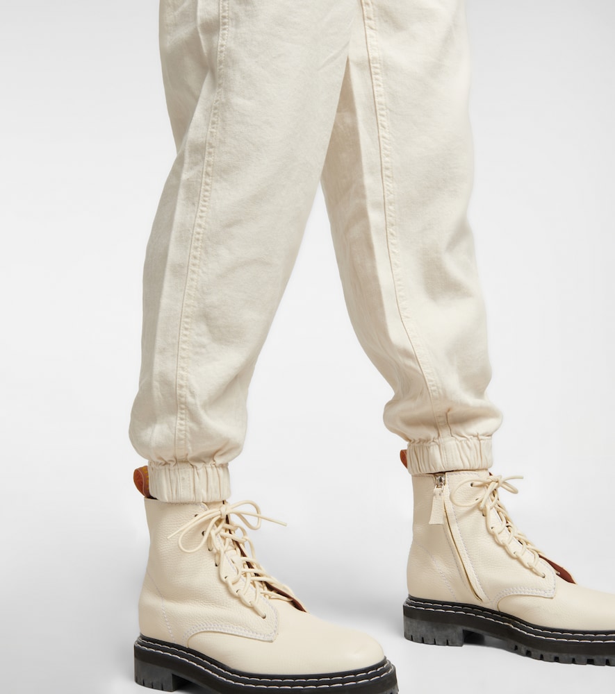 Linen and cotton jeans