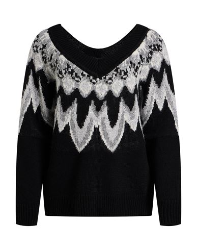 Woman Sweater Black Size 6 Viscose, PBT