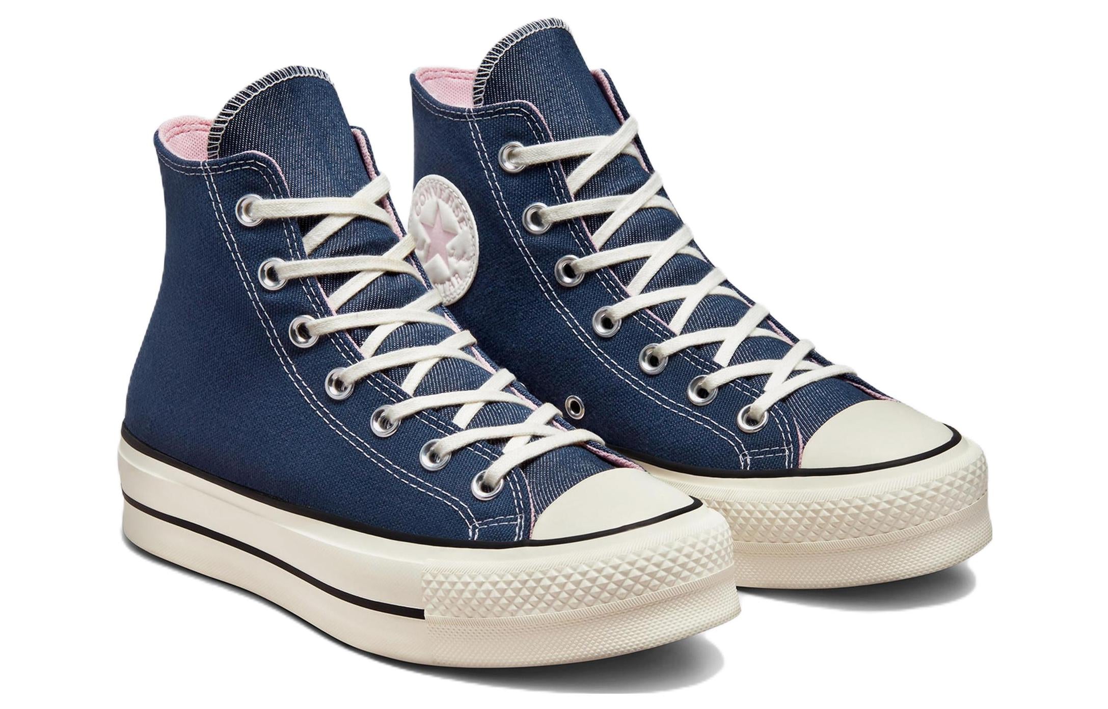 (WMNS) Chuck Taylor All Star Lift Denim Fashion High Top 'Navy'