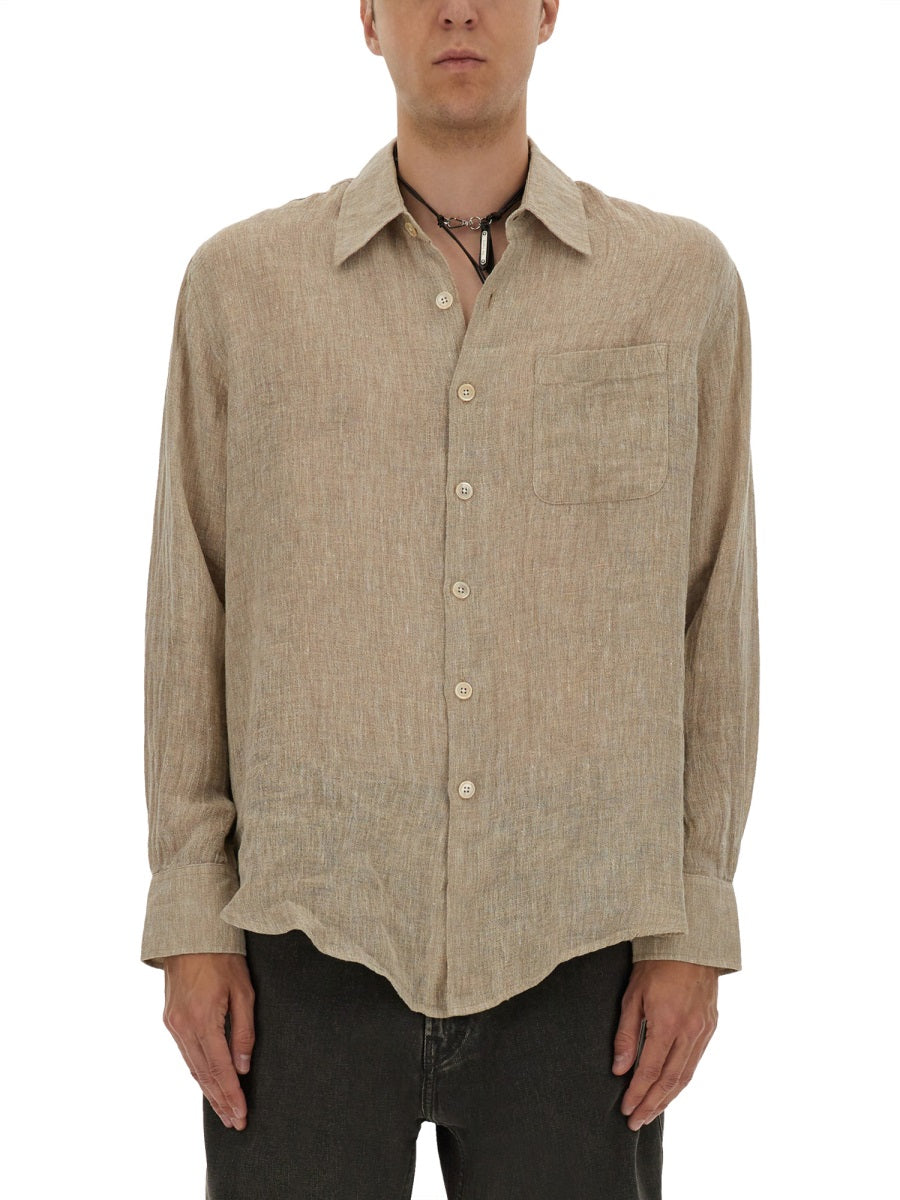 Above Shirt Sparse Crepe Weave