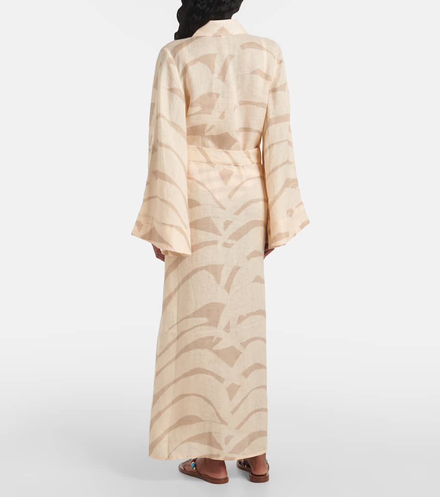 Johanna Ortiz Printed linen beach cover-up