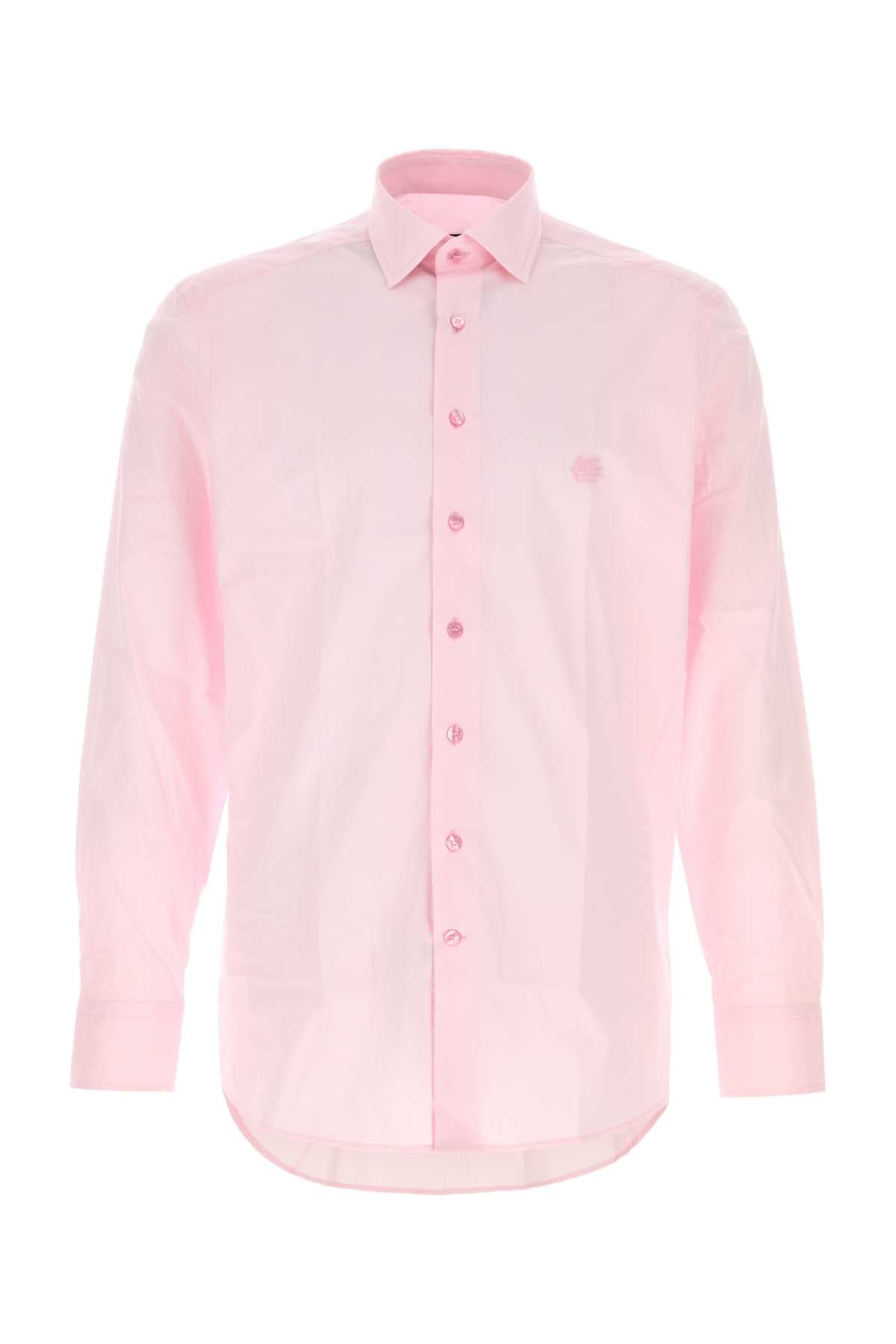 Stretch Poplin Shirt — Pink