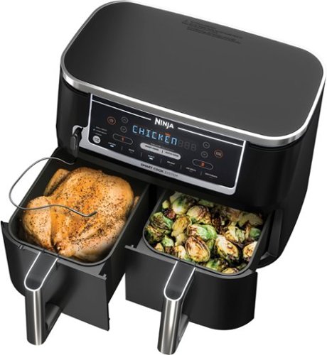 Foodi 6-in-1 10-qt. XL 2-Basket Air Fryer with DualZone Technology & Smart Cook System - Black