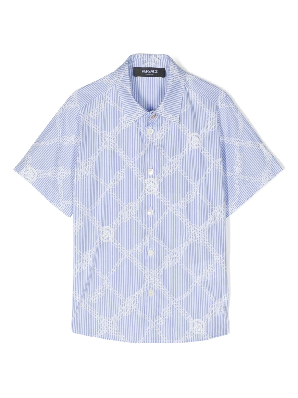 Nautical Medusa striped shirt - White