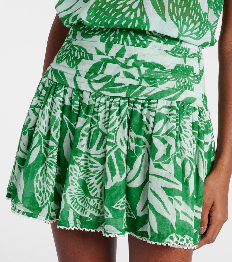 Colleen floral cotton miniskirt