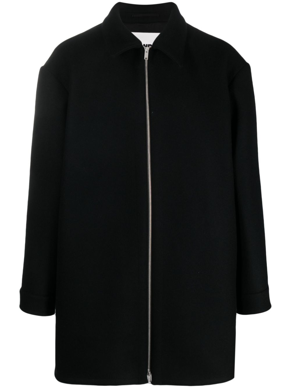 Zip-up wool coat - Blue