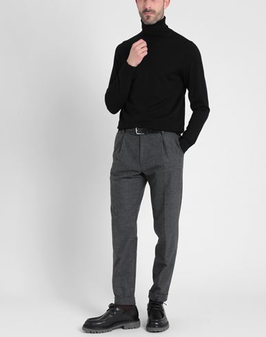 Man Turtleneck Black Size XXL Merino Wool