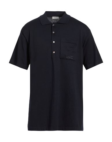 Man Polo shirt Midnight blue Size L Cotton, Silk