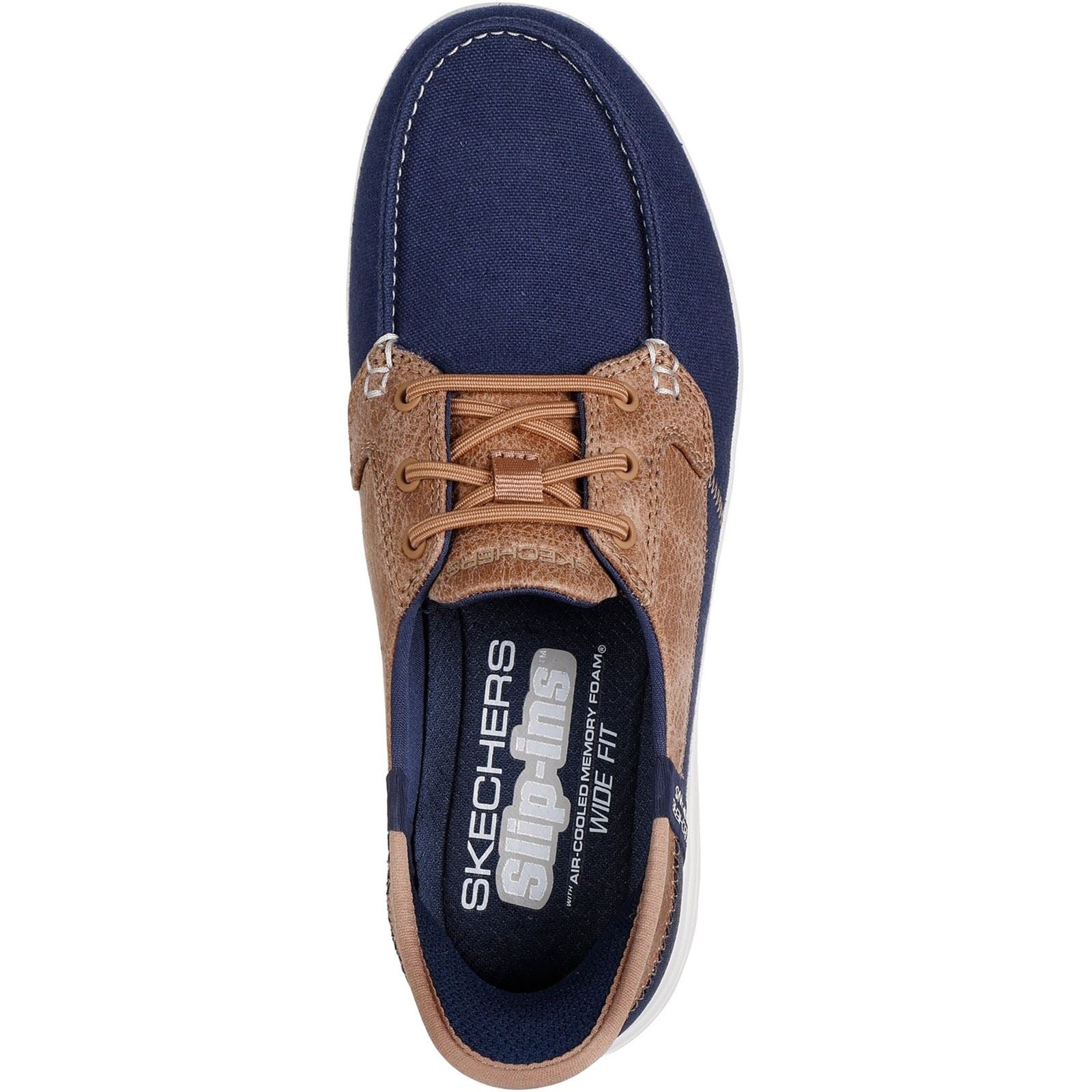 Skechers Palmilla Textile Women's Navy Boat Shoe