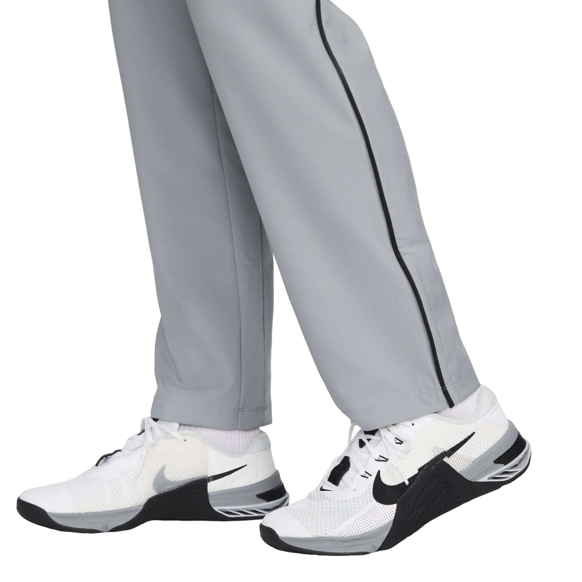 Men's Dri-FIT Solid Color Logo Straight Breathable Sports Pants/Trousers/Joggers Gray