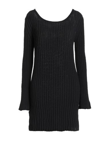 Woman Mini dress Black Size S Cotton, Nylon
