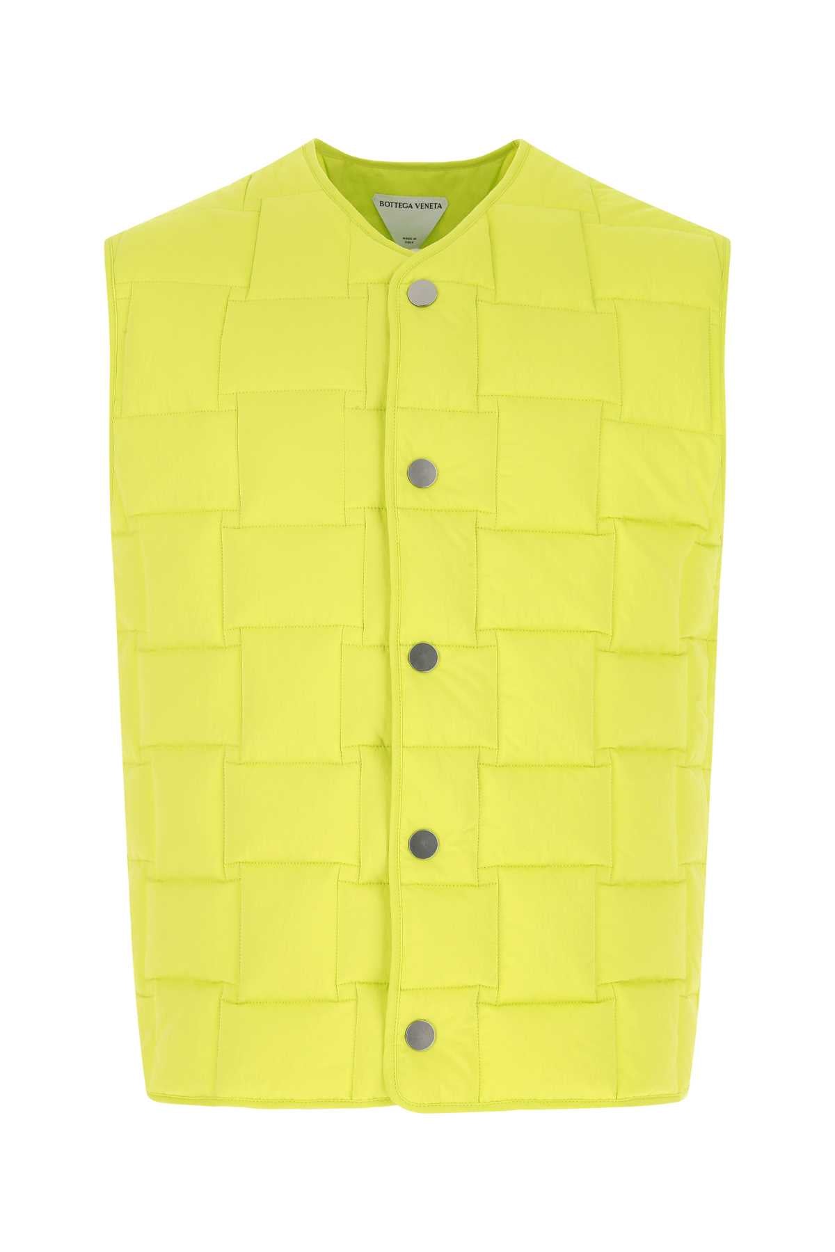 Quilted Nylon Padded Vest — Yellow