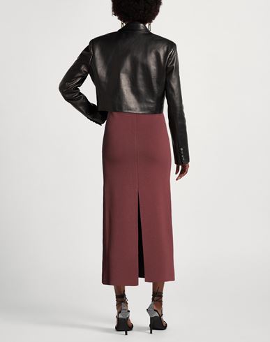 Woman Midi skirt Brown Size L Viscose, Polyamide
