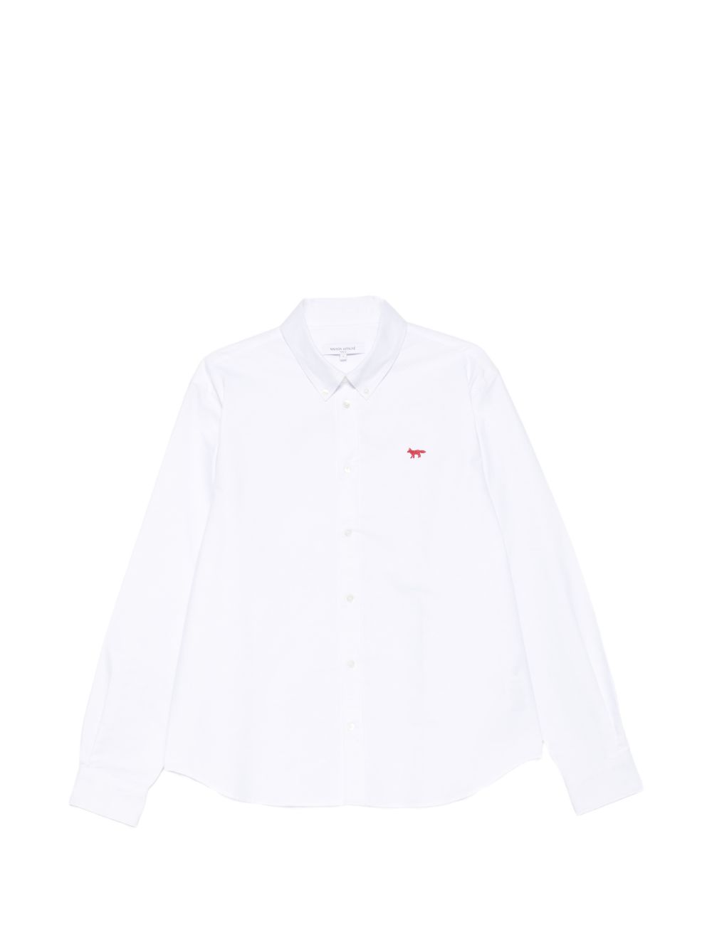 Cotton Profile Fox Shirt — White
